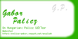 gabor palicz business card